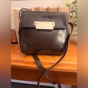 Authentic vintage Prada calfskin bag. 1990s satchel handbag.